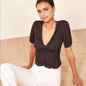 Reformation Devon Top in Natalia XS